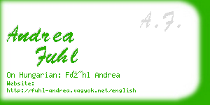 andrea fuhl business card